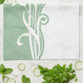 Aqua art deco-papier theedoek (Gevouwen)