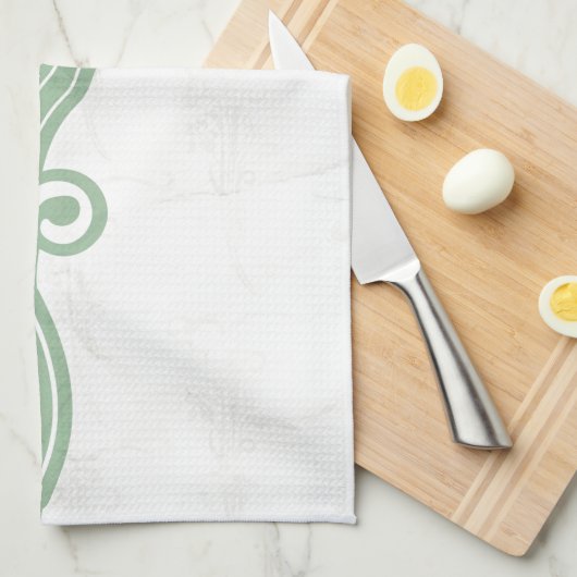 Aqua art deco-papier theedoek (Quarter Fold)