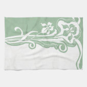 Aqua art deco-papier theedoek (Horizontaal)