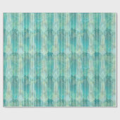 Aqua Art Deco Scène met echo's van Gatsby Cadeaupapier (Vlak)