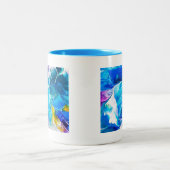 Aqua Art Design Coffee Mug Tweekleurige Koffiemok (Center)