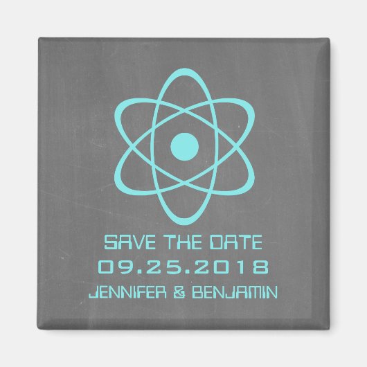 Aqua Atomic Chalkboard sparen de Magnet van de Dat (Voorkant)