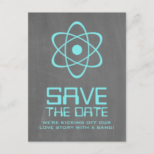 Aqua Atomic Chalkboard sparen het Briefkaart van d