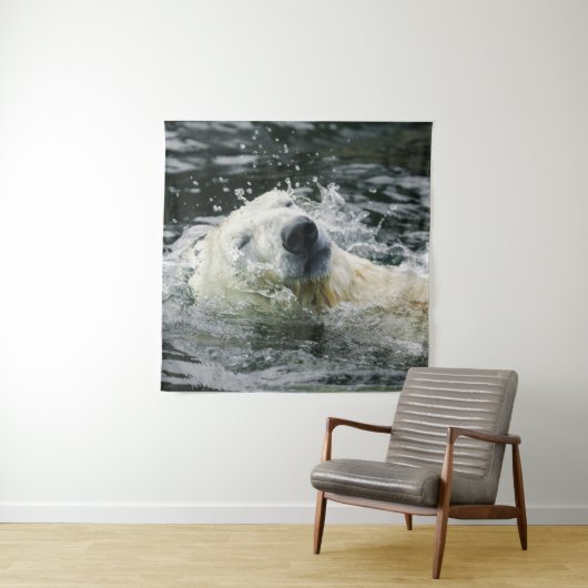 Aqua Aura van het polaire Beer Wandkleed (In situ)