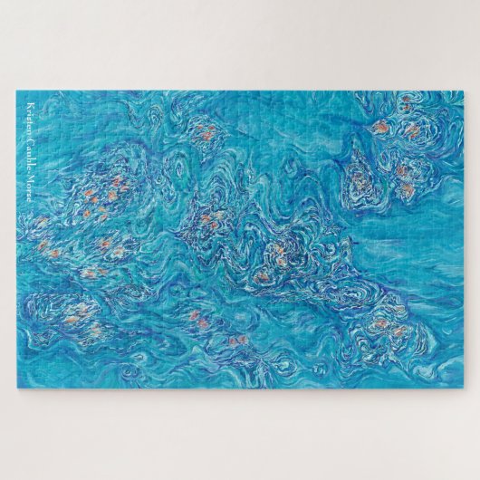 Aqua Azzurro Legpuzzel (Horizontaal)