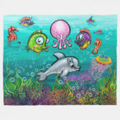 Aqua Babies Fleece Blanket Deken (Voorkant (Horizontaal))