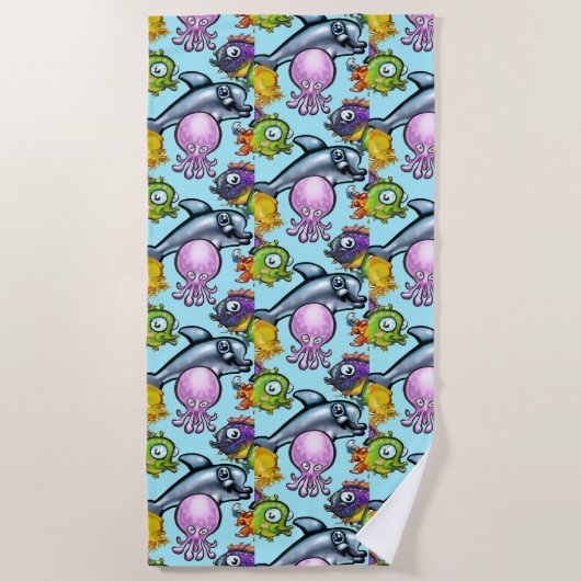 Aqua Babies strandhanddoek Strandlaken (Voorkant)