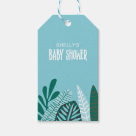 Aqua Baby Aan boord Baby shower Favor Tag Cadeaulabel