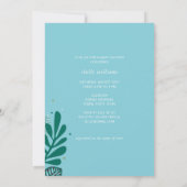 Aqua Baby aan boord van Baby shower Uitnodiging (Achterkant)