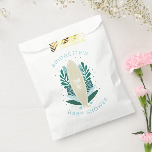 Aqua Baby aan boord van tropisch Baby shower Bedankzakje (Gezegeld)