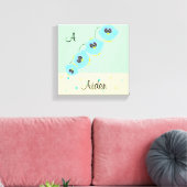 Aqua Baby Bird Canvas Afdruk (Insitu (Woonkamer))
