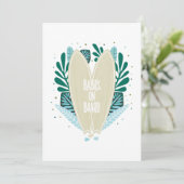 Aqua Baby On Board Twins Baby shower Uitnodiging (Staand voorkant)