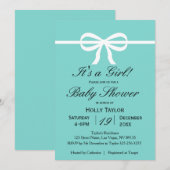 Aqua Baby shower Uitnodiging (Voorkant / Achterkant)