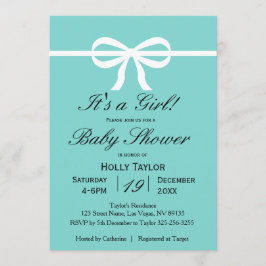 Aqua Baby shower Uitnodiging