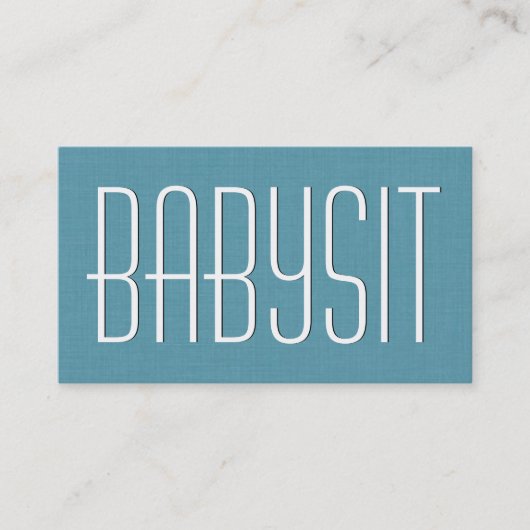Aqua BABYSITTER Simple Style V383A Visitekaartje (Voorkant)