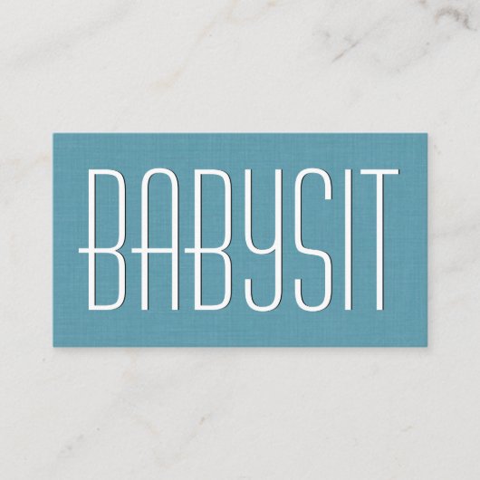 Aqua BABYSITTER Simple Style V383A Visitekaartje (Voorkant)