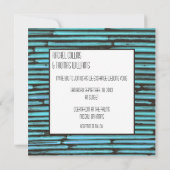 Aqua Bamboo Zee Shell Wedding Invitation Kaart (Achterkant)