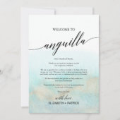 Aqua Beach Anguilla welkomstbrief & route (Voorkant)