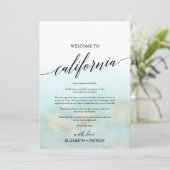 Aqua Beach California Welkomstbrief en reisroute (Staand voorkant)