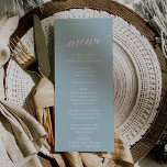 Aqua Beach Coördinaat Bruiloft Diner Menu Kaart<br><div class="desc">Deze aqua beach coordinate weddingdiner menukaart is perfect voor een tropische bestemming bruiloft. Het eenvoudige en moderne ontwerp heeft een prachtige turkoois,  blauwgroen en lichtblauw die doet denken aan het zee. Het is gecombineerd met prachtige elegante kalligrafie. Dit menu kan worden gebruikt voor een huwelijksreceptie,  repetitiediner of een evenement.</div>