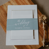 Aqua Beach Coördinaat Bruiloft Uitnodigingen Wikkel