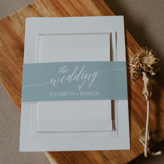 Aqua Beach Coördinaat Bruiloft Uitnodigingen Wikkel