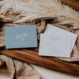Aqua Beach Coördinaat Eenvoudige RSVP-kaart RSVP Kaartje