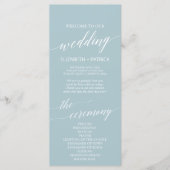 Aqua Beach Coördinaat Trouwprogramma Programmakaart (Voorkant)