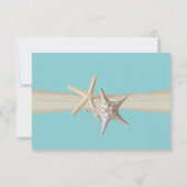 Aqua Beach en Burlap Response Kaart (Achterkant)