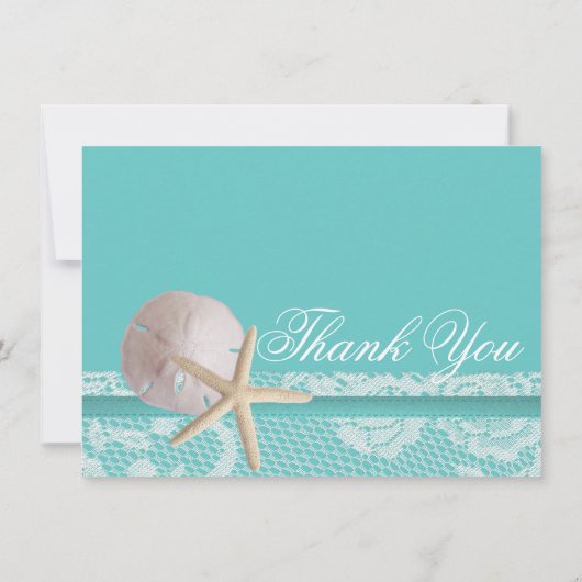 Aqua Beach Kant Zand Dollar Bedankt (Achterkant)