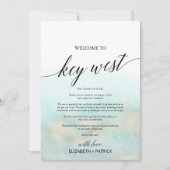 Aqua Beach Key West Welkomstbrief & Reisoverzicht (Voorkant)