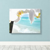 Aqua Beach Orchid Canvas Afdruk (Insitu (Houten vloer))