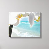 Aqua Beach Orchid Canvas Afdruk (Voorkant)