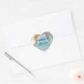 Aqua Beach Orchid Hart Sticker (Envelop)