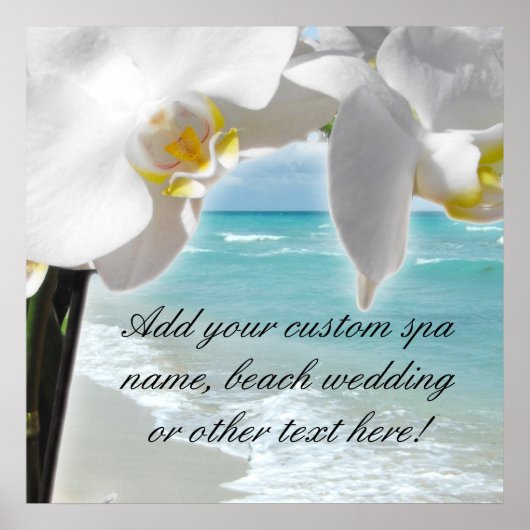 Aqua Beach Orchid Poster (Voorkant)