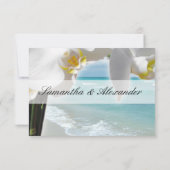 Aqua Beach Orchid RSVP Kaartje (Achterkant)
