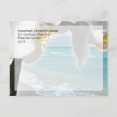Aqua Beach Orchid Save the Date Briefkaart (Achterkant)