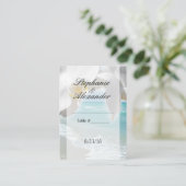 Aqua Beach Orchid Table Place Card Plaatskaartje (Staand voorkant)