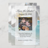 Aqua Beach Orchidee Save The Date (Voorkant / Achterkant)