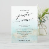 Aqua Beach Punta Cana Welcome Letter & Itinerary (Staand voorkant)