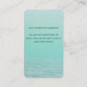 Aqua Beach Reizen Blog Zeester Kust Sjabloon Visitekaartje (Achterkant)