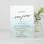 Aqua Beach San Juan Welcome Letter & Itinerary (Staand voorkant)