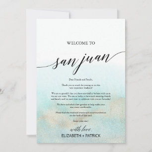 Aqua Beach San Juan Welcome Letter & Itinerary