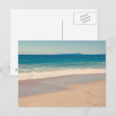 Aqua Beach Scene Blank Foto Briefkaart (Voorkant / Achterkant)