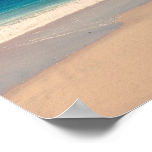 Aqua Beach Scene Poster (Hoek)