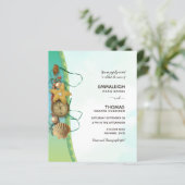 Aqua Beach Shells Starfish Compass Wedding (Staand voorkant)