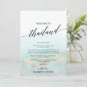 Aqua Beach Thailand Welkomstbrief & reisroute (Staand voorkant)