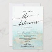 Aqua Beach The Bahamas Welcome Letter & Itinerary (Voorkant)