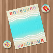 Aqua Beach Waves Zomersandalen Fleece Deken