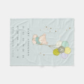 Aqua Beer Ballon Boys Monogram Baby Mijlsteen Fleece Deken (Voorkant (Horizontaal))